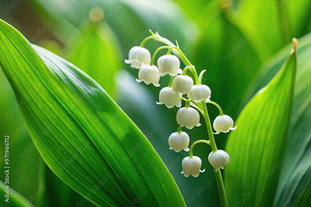 Wide-angle image of lily of the valley with shallow depth of field Wide-angle image of lily of the valley with shallow depth of field