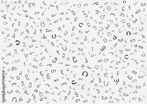colorful georgian alphabet pattern background design