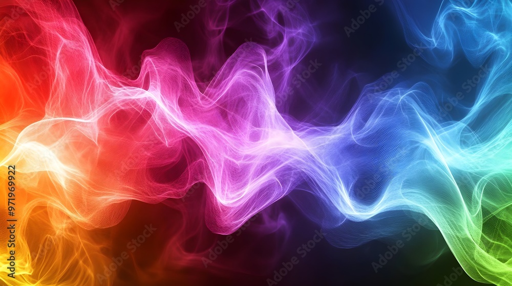Colorful abstract smoke swirl creating a dynamic, vibrant background, perfect for artistic and creative projects. Colorful abstract smoke swirl creating a dynamic, vibrant background, perfect for artistic and creative projects.