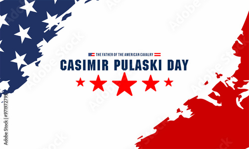 Casimir Pulaski Day Honoring the Legacy and Contributions of the Revolutionary War Hero. vektor background . photo