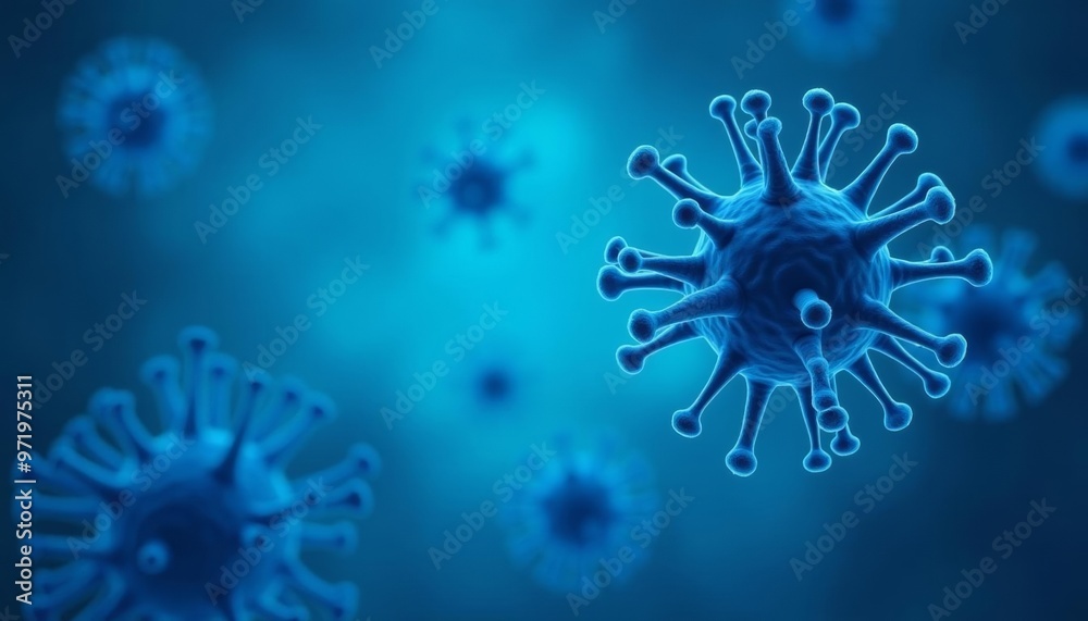 Obraz premium Viral Infection A CloseUp Look at the Enemy Within