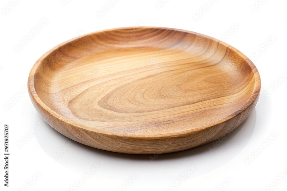 wooden plate isolated on white background wooden plate isolated on white background
