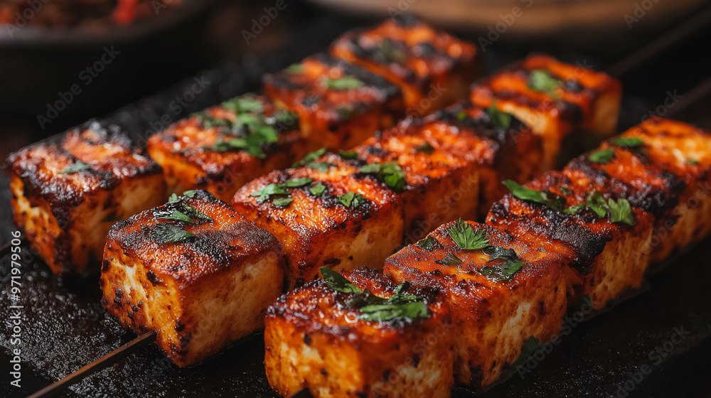 A plate of meat with a side of parsley. The meat is cooked and has a nice brown color