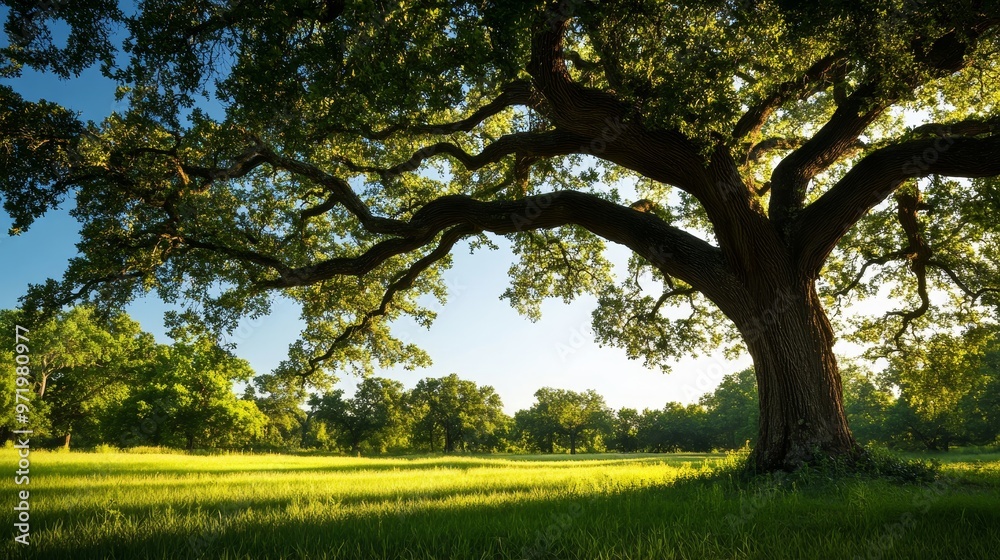 A majestic oak tree stands tall in a serene meadow, its wide canopy offering shade and a sense of peace. The tree symbolizes strength, resilience, wisdom, growth, and connection to nature. A majestic oak tree stands tall in a serene meadow, its wide canopy offering shade and a sense of peace. The tree symbolizes strength, resilience, wisdom, growth, and connection to nature.