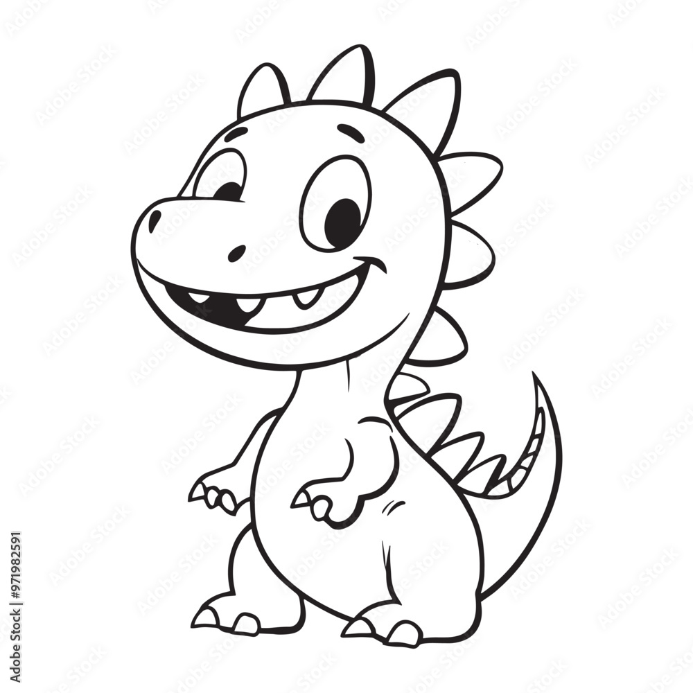 Obraz premium A happy spinosaur