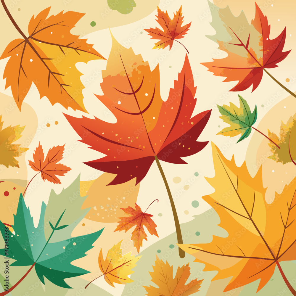 Obraz premium autumn leaves illustration