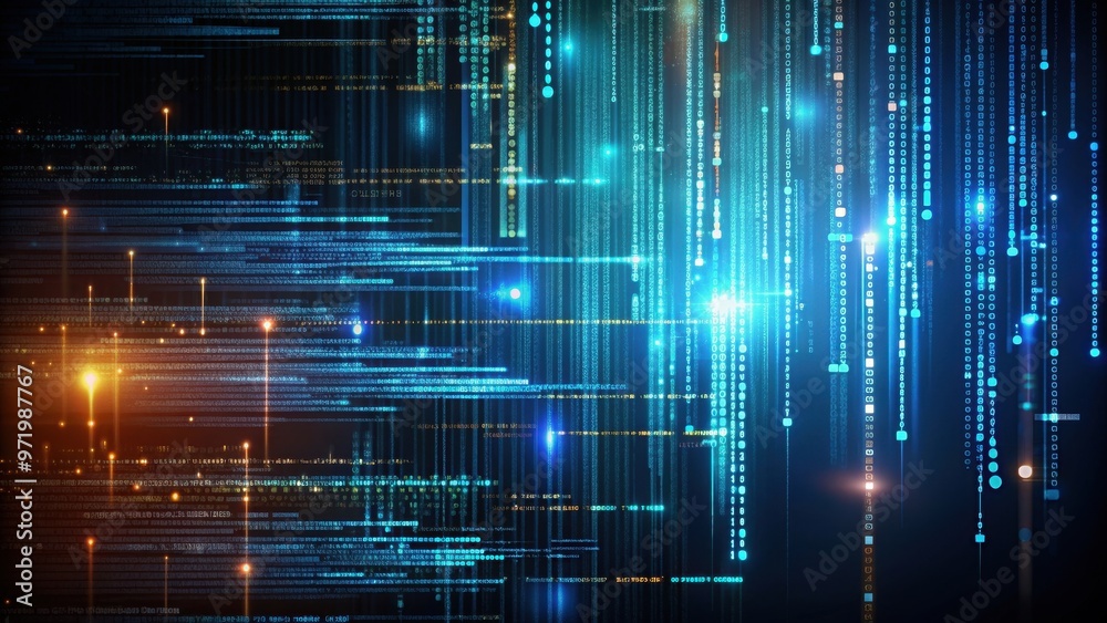 Dark background with lines of code flowing, code, programming, abstract, technology, digital, background, software Dark background with lines of code flowing, code, programming, abstract, technology, digital, background, software