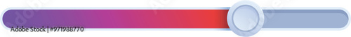 Horizontal slider showing progress with gradient from purple to red and round handle