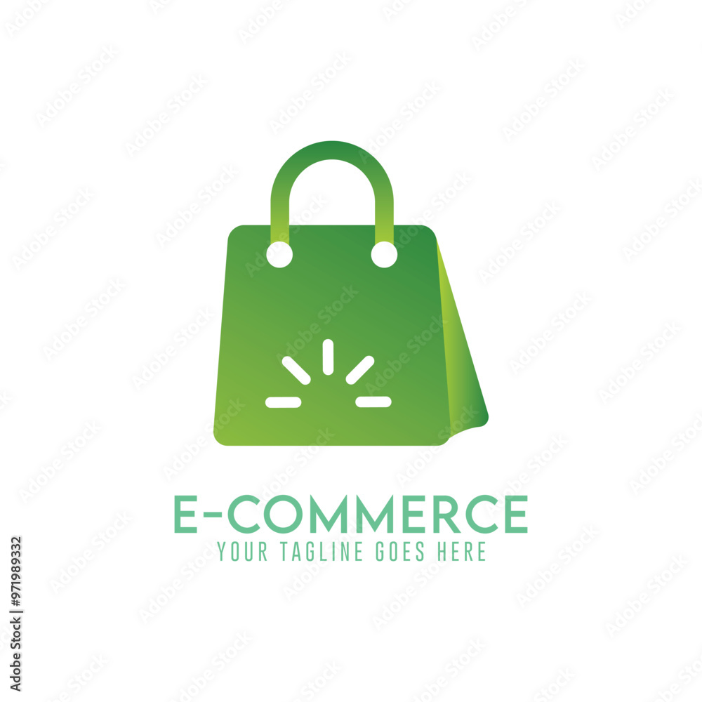 Flat e-commerce logo template collection Flat e-commerce logo template collection