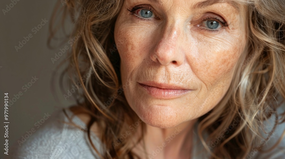 Mature woman with aged skin generative ai Mature woman with aged skin generative ai