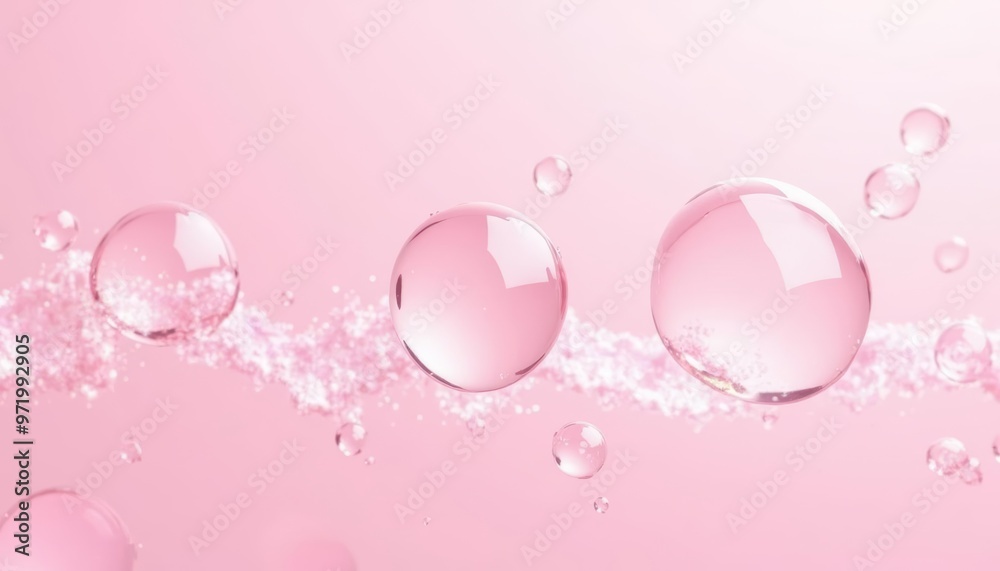Bubbles of Joy in a Pink Dreamscape Bubbles of Joy in a Pink Dreamscape