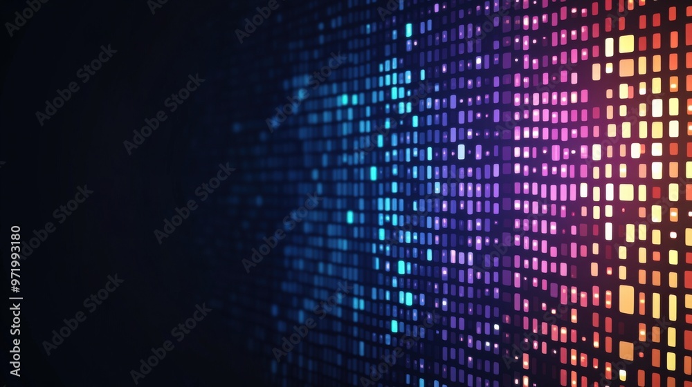 Vibrant digital background with colorful squares creating a modern abstract design, ideal for technology or creative projects. Vibrant digital background with colorful squares creating a modern abstract design, ideal for technology or creative projects.