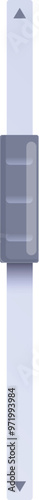 Vertical scroll bar with slider moving on white background, user interface or user experience design element