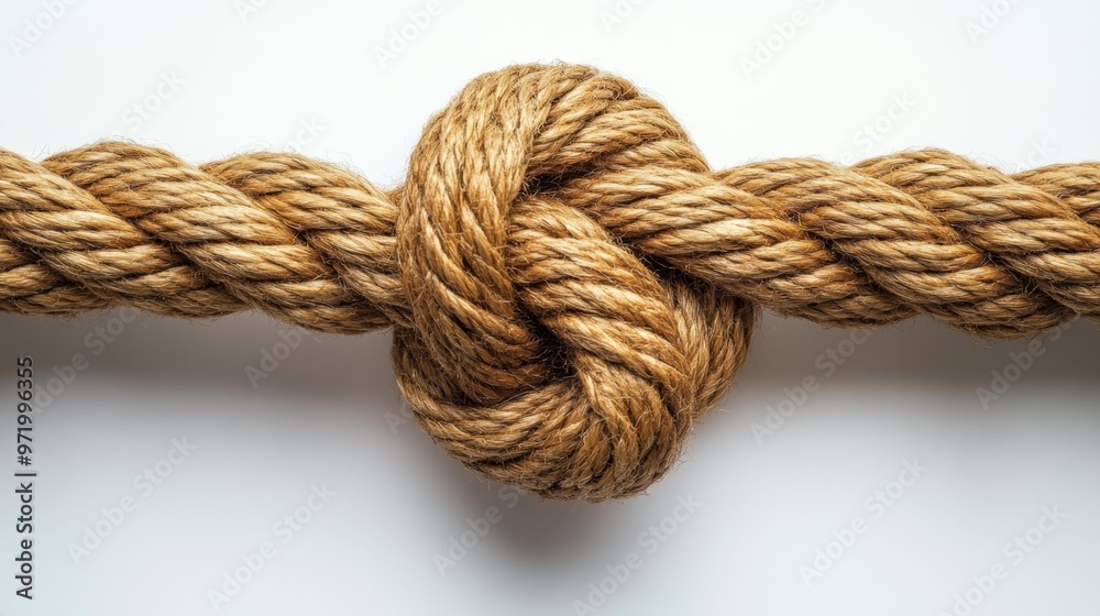Close-up of a Knotted Rope Generative AI Close-up of a Knotted Rope Generative AI