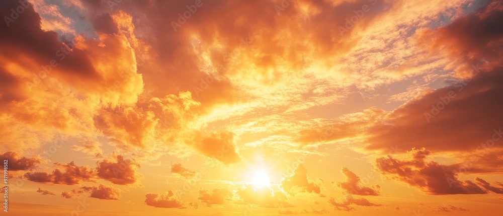 Fototapeta premium Golden Hour Serenity. Sunset Over the Sea