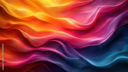 digital illustration abstract backgroun with colorful twiste lines wide horizontal creative wallpaper