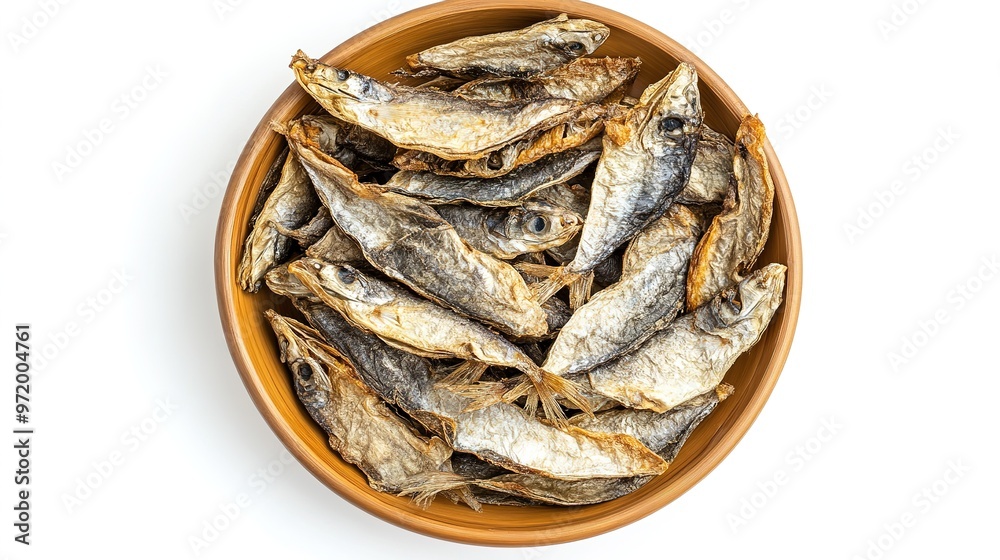 Top View of Filipino Dried Danggit (Rabbitfish) Arranged in a Circular Pattern. This high-resolution image showcases the crispy, dried texture of Danggit, Top View of Filipino Dried Danggit (Rabbitfish) Arranged in a Circular Pattern. This high-resolution image showcases the crispy, dried texture of Danggit,