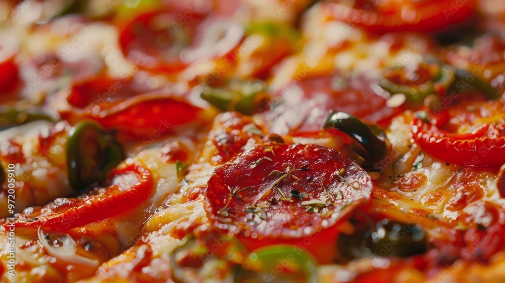 pepperini pizza, taken close up generative ai pepperini pizza, taken close up generative ai