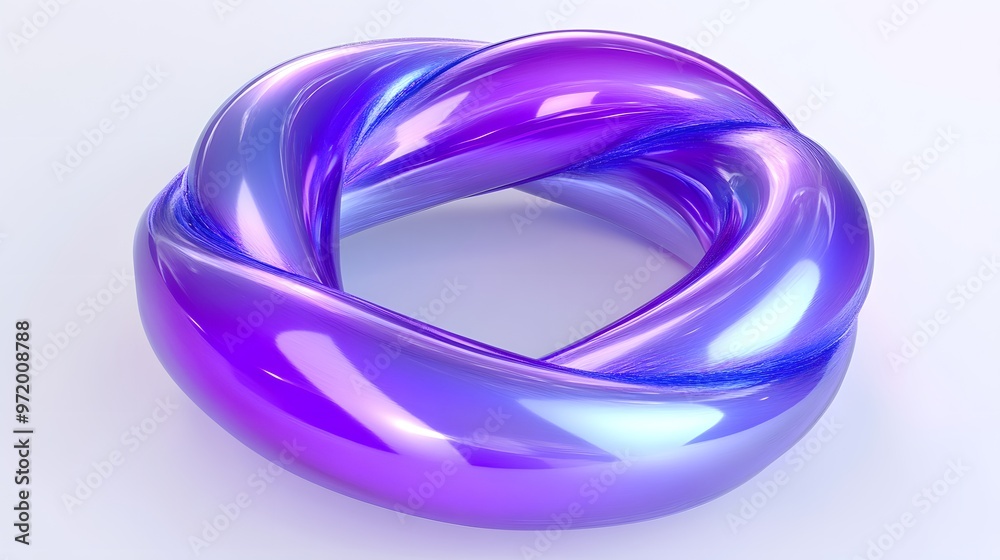 Abstract Purple and Blue Twisted Shape Abstract Purple and Blue Twisted Shape