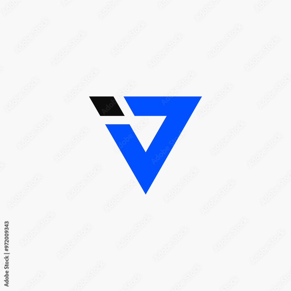 iv or vi and i or v Letter Initial Logo Design, Vector Template