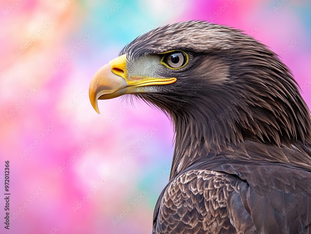 Obraz premium eagle isolated on colorful background