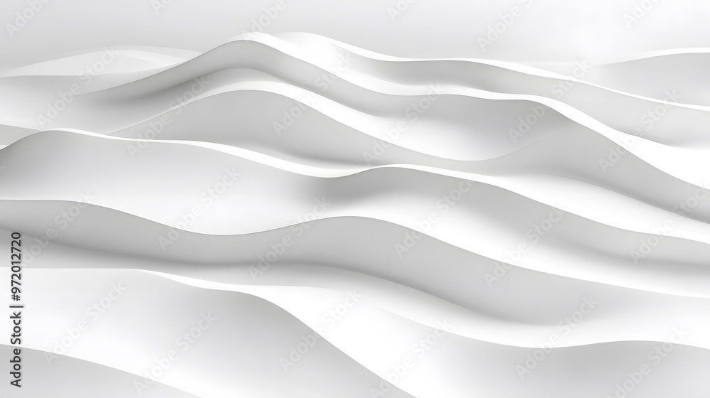 Fototapeta premium Abstract White Curved Lines Background
