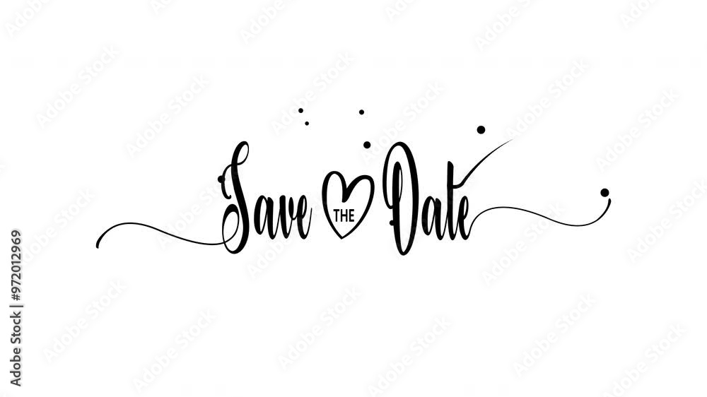 animated save the date text animation