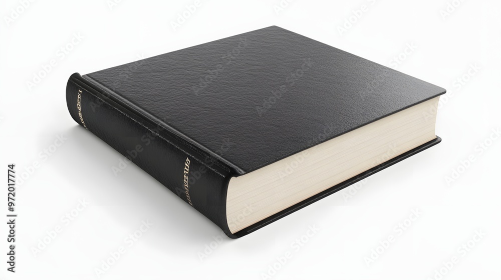 49. A realistic 3D render of a classic hardcover book with a textured cover, isolated on a pristine white background 49. A realistic 3D render of a classic hardcover book with a textured cover, isolated on a pristine white background