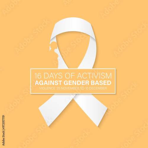 16 Days of Activism are observed to raise awareness of gender-based violence During the month of November 25 through December 10. Banner poster, flyer and background design template. Vector.