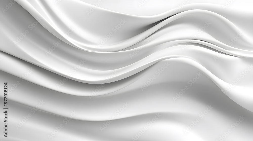 Abstract White Fabric Waves Smooth Flowing Textile Background Abstract White Fabric Waves Smooth Flowing Textile Background