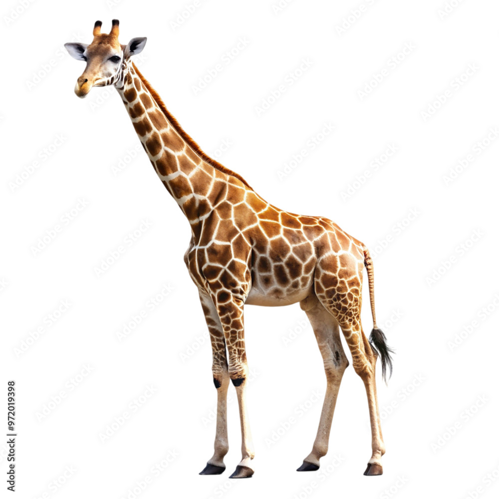Naklejka premium Giraffe Isolated on transparent background.