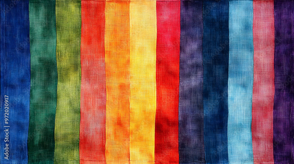 Abstract Rainbow Stripes Watercolor Fabric Texture Background Abstract Rainbow Stripes Watercolor Fabric Texture Background