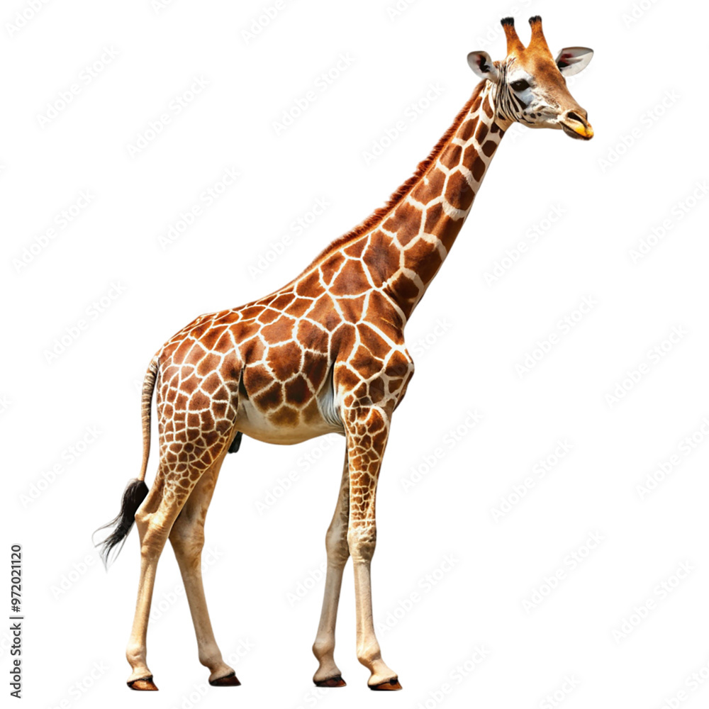 Naklejka premium Giraffe Isolated on transparent background.