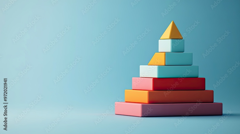 Business cost structure pyramid in 3D layers, with ample room for copy space. Business cost structure pyramid in 3D layers, with ample room for copy space.