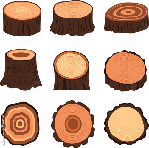 wood vector illustration collection