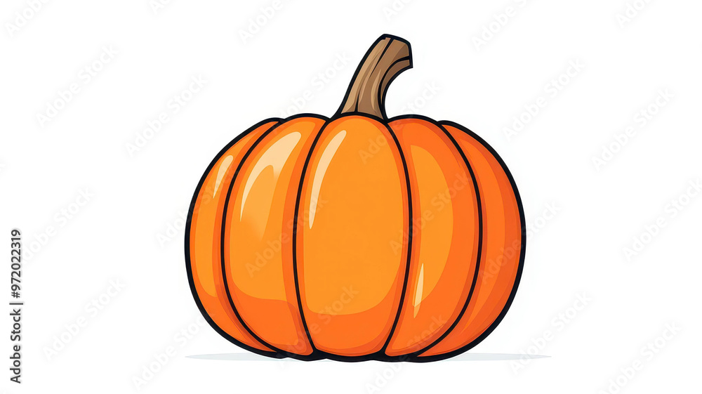A simple pumpkin sits on a white backdrop, awaiting creative carving ideas for Halloween festivities. A simple pumpkin sits on a white backdrop, awaiting creative carving ideas for Halloween festivities.