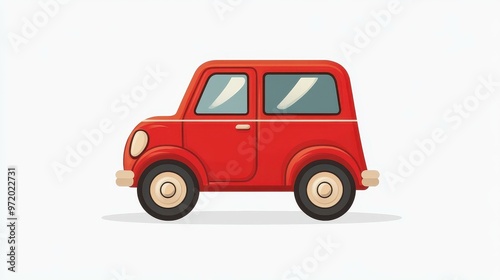 A sleek, minimalist icon of a car on a crisp white background, emphasizing modern design and simplicity.