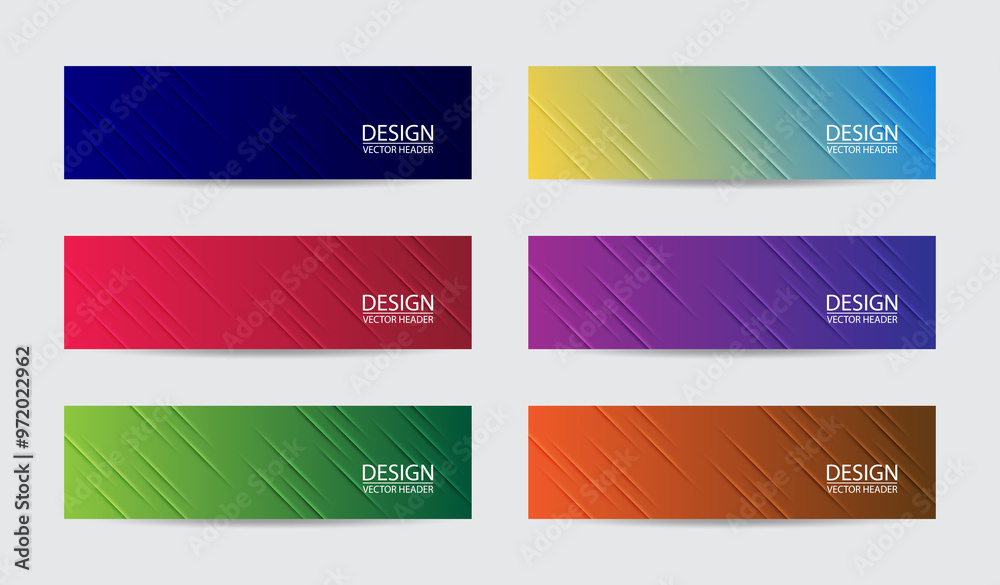 Fototapeta premium Classic elements design colors web page headers