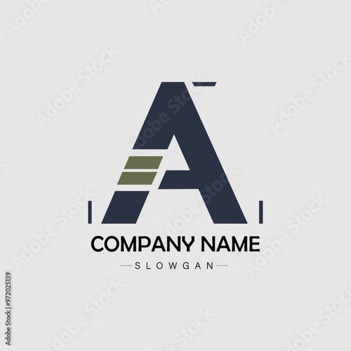 Letter A Tech Logo Design Vector Stock illustration. A Logo Design Vector Stock.