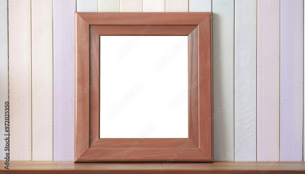 3D rendering of an empty picture frame in a small room. 3D rendering of an empty picture frame in a small room.