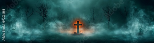 Whimsical Gothic Halloween Tombstones in Perfect Pastel Tone: Eerie Atmosphere in High Resolution Professional Photo