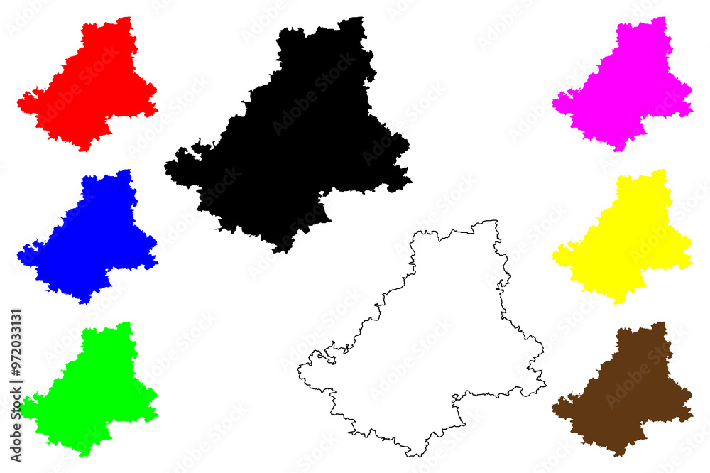 Schwabisch Hall district (Federal Republic of Germany, rural district, Baden-Wurttemberg State) map vector illustration, scribble sketch Schwabisch Hall map Schwabisch Hall district (Federal Republic of Germany, rural district, Baden-Wurttemberg State) map vector illustration, scribble sketch Schwabisch Hall map