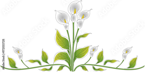 Peace lily flower vector design eps 2