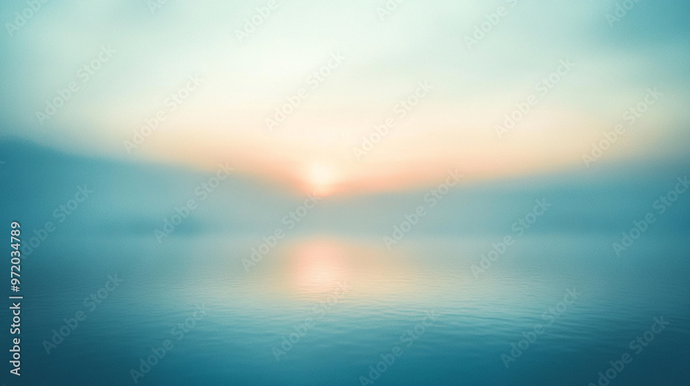 Fototapeta premium blurred gradient background transitioning smoothly from white to blue, evoking calmness, purity, and tranquility