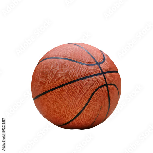 Wallpaper Mural sleek orange basketball isolated on a white background Torontodigital.ca