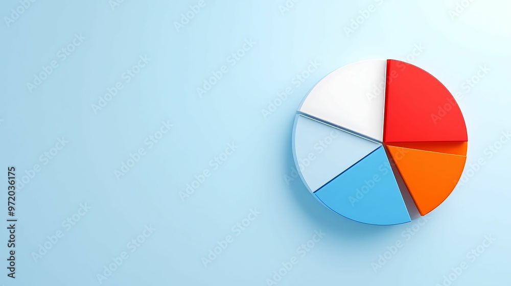 Fototapeta premium Visualizing Economic Scenarios: 3D Infographic with Policy Regulation Copy Space for Text