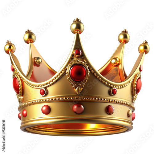 Wallpaper Mural Gold crown red Isolated on transparent background. Torontodigital.ca