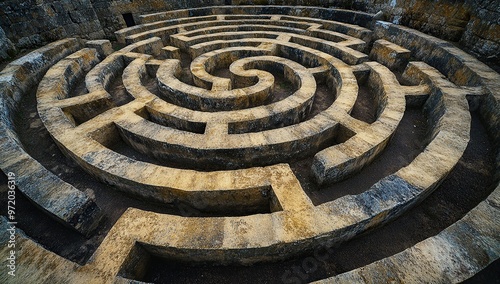 A maze of labyrinth representing the complexity and challenges in business