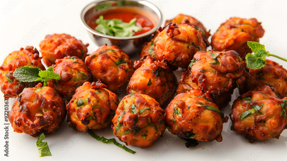 Mix Veg Pakora with Tomato Mint Sauce Mix Veg Pakora with Tomato Mint Sauce