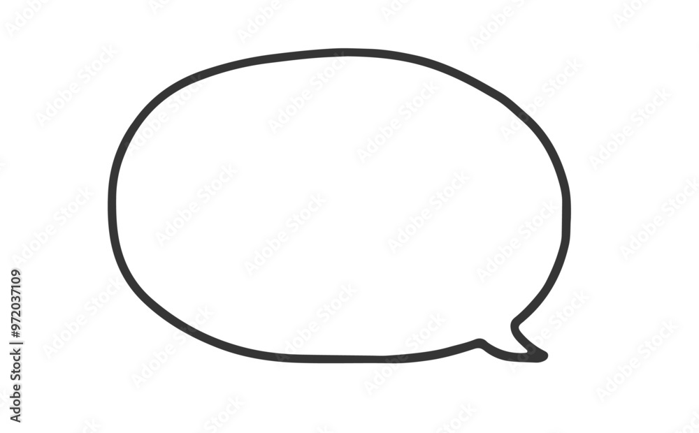 手書き風のシンプルな吹き出し 手書き風のシンプルな吹き出し
